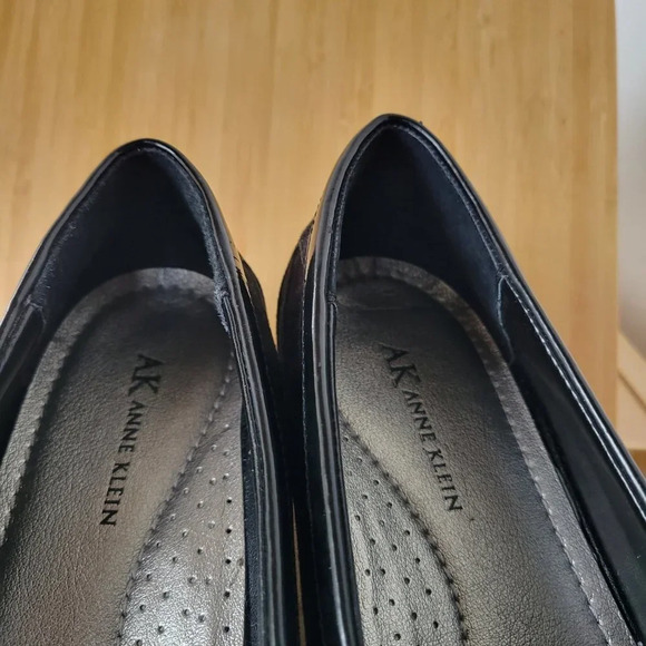 Anne Klein Zerega Black/Brown Leopard Loafers -  Size 9M - Picture 4 of 11